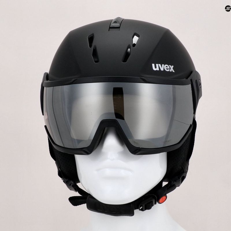 Kask narciarski UVEX Instinct Visor black matt/mirror silver/smoke 8
