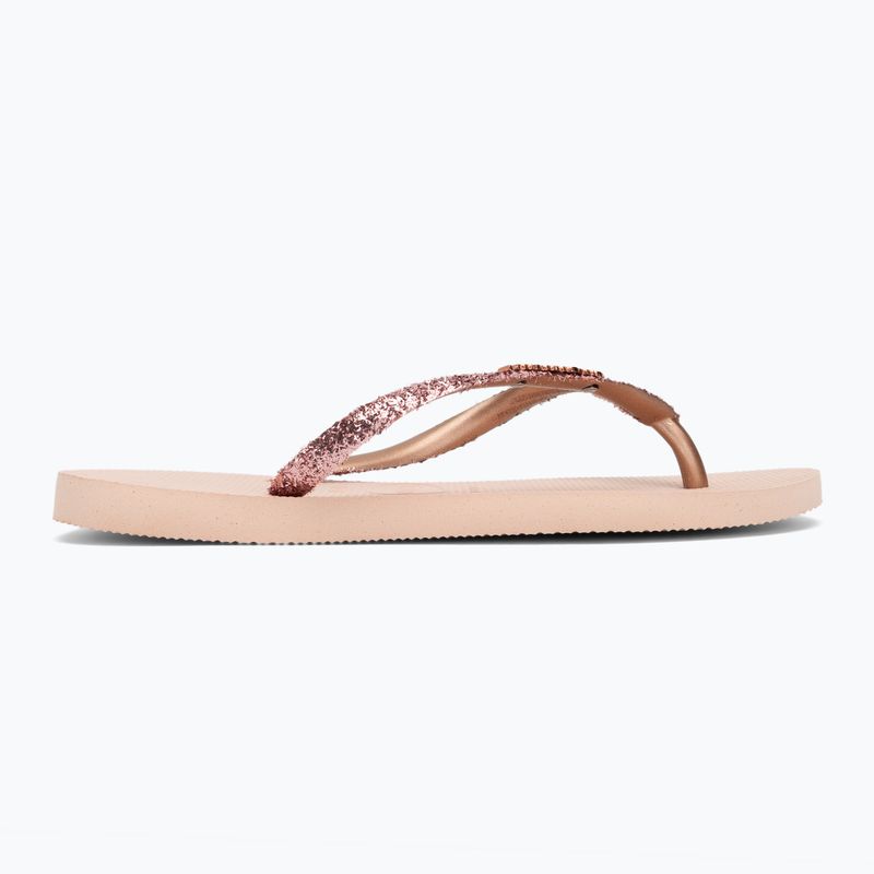Japonki damskie Havaianas Slim Glitter II ballet rose/golden blush 2
