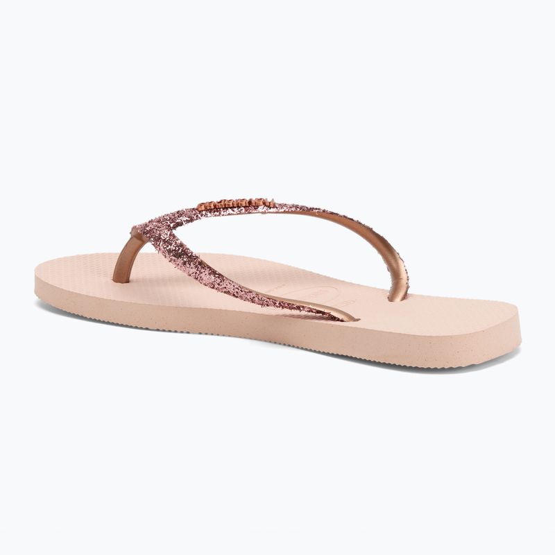 Japonki damskie Havaianas Slim Glitter II ballet rose/golden blush 3