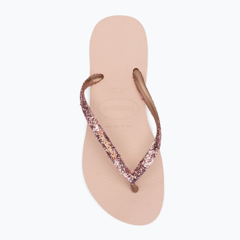 Japonki damskie Havaianas Slim Glitter II ballet rose/golden blush 5
