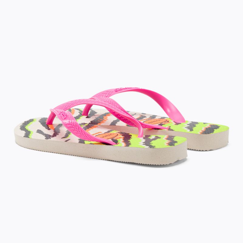 Japonki damskie Havaianas Top Animals beige/pink 3