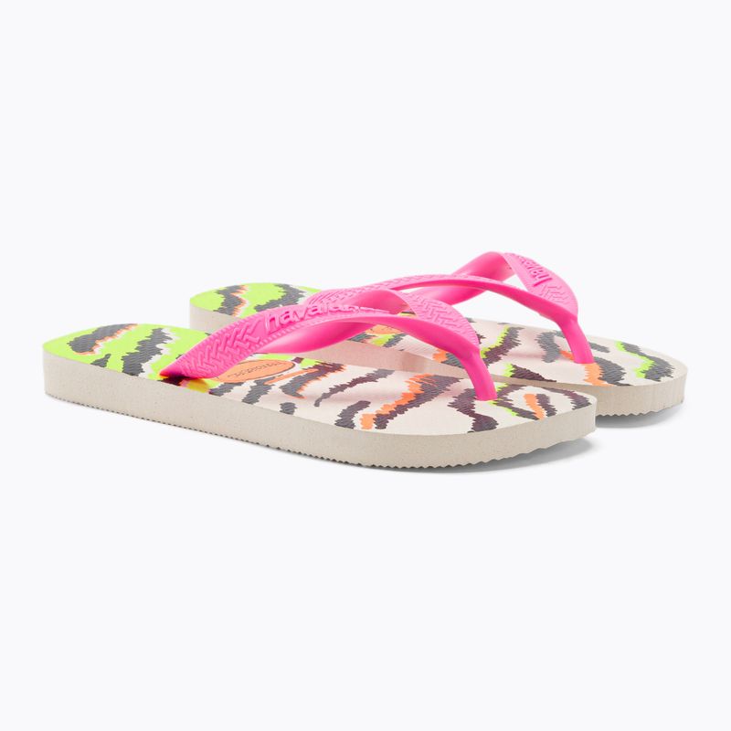 Japonki damskie Havaianas Top Animals beige/pink 5