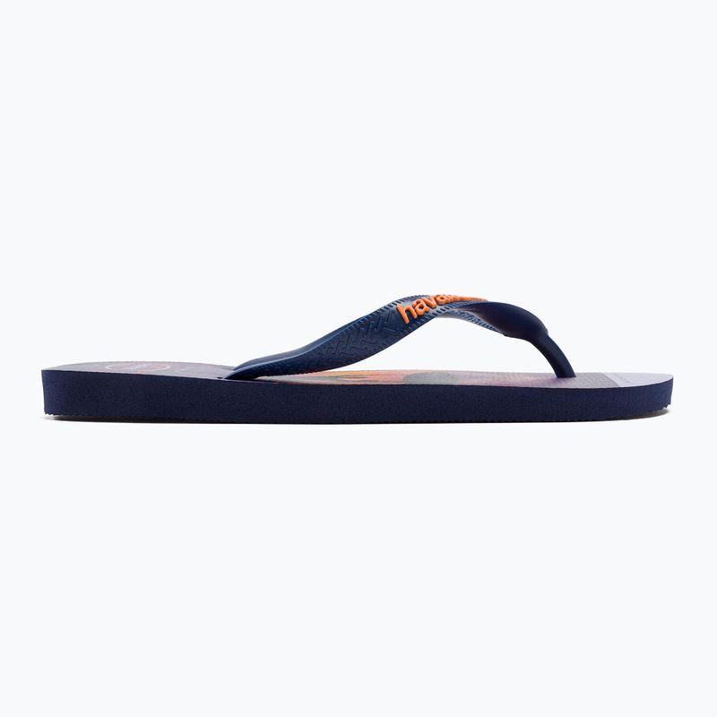 Japonki męskie Havaianas Hype navy blue/navy blue/begonia orange 2