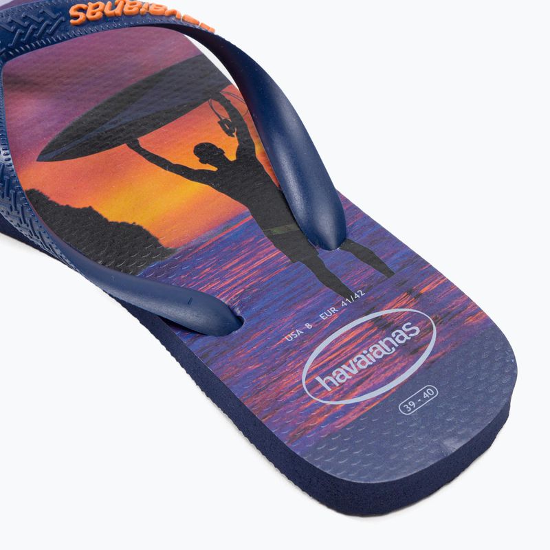 Japonki męskie Havaianas Hype navy blue/navy blue/begonia orange 8