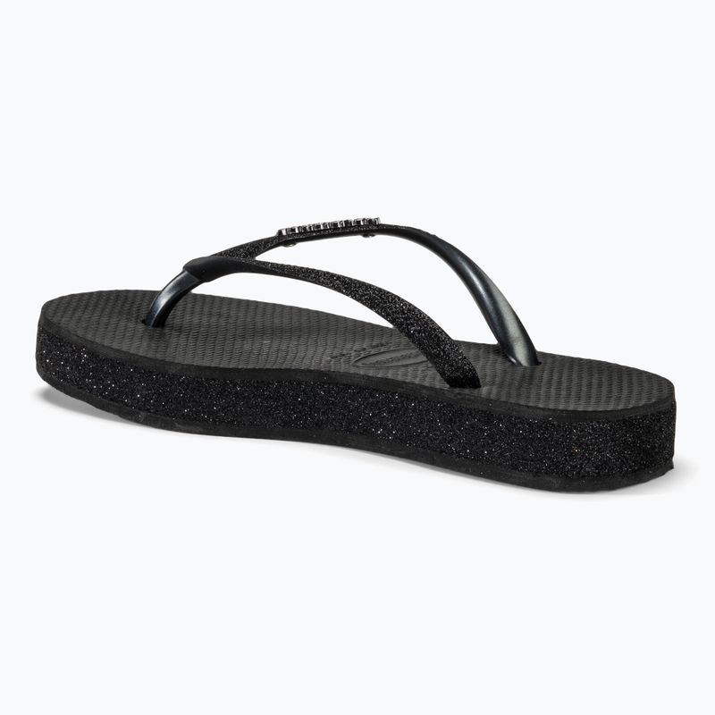 Japonki damskie Havaianas Slim Flatform Sparkle black 3