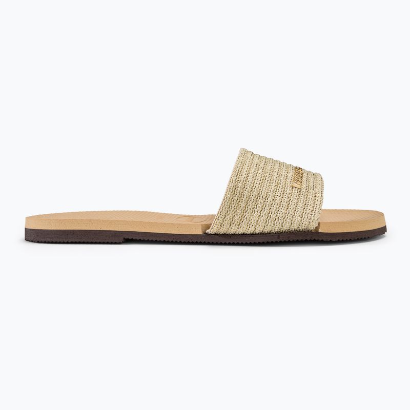 Klapki damskie Havaianas You Malta Metallic golden 2