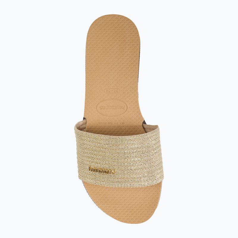 Klapki damskie Havaianas You Malta Metallic golden 5