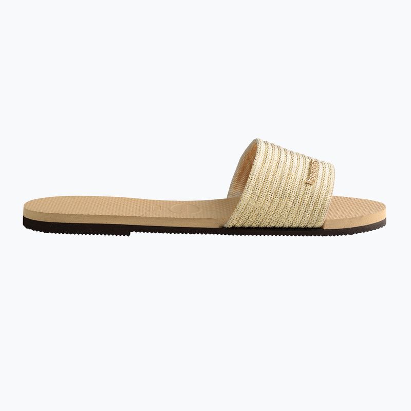 Klapki damskie Havaianas You Malta Metallic golden 9