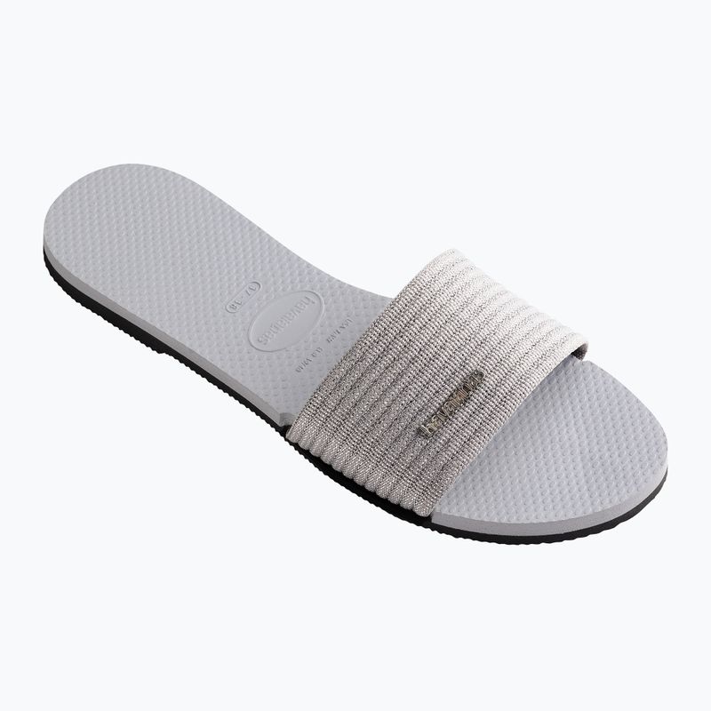 Klapki damskie Havaianas You Malta Metallic ice grey 8