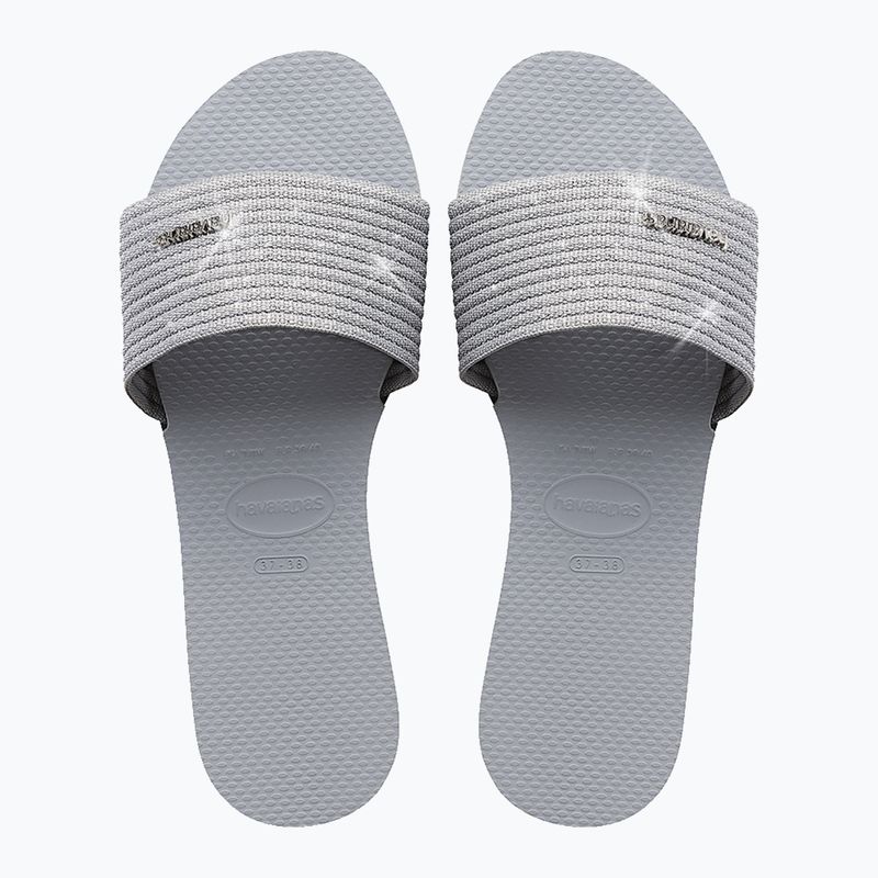 Klapki damskie Havaianas You Malta Metallic ice grey 11