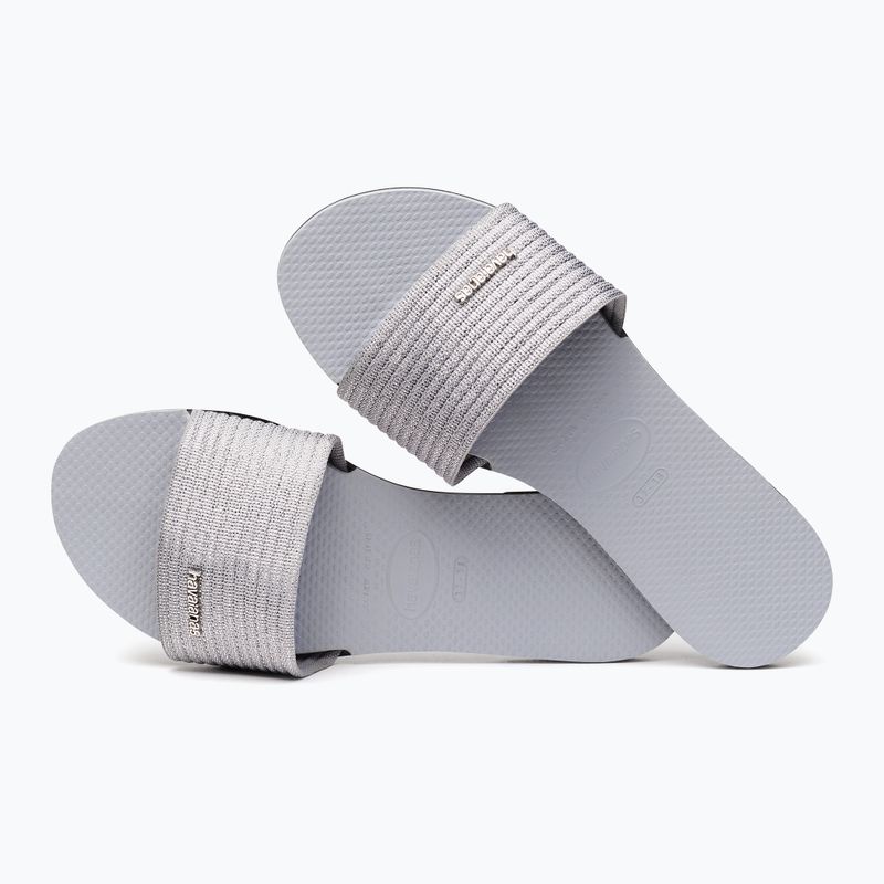 Klapki damskie Havaianas You Malta Metallic ice grey 13