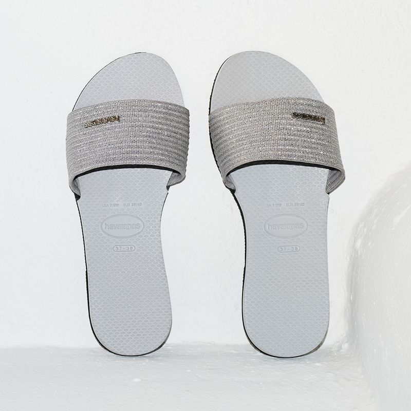 Klapki damskie Havaianas You Malta Metallic ice grey 16