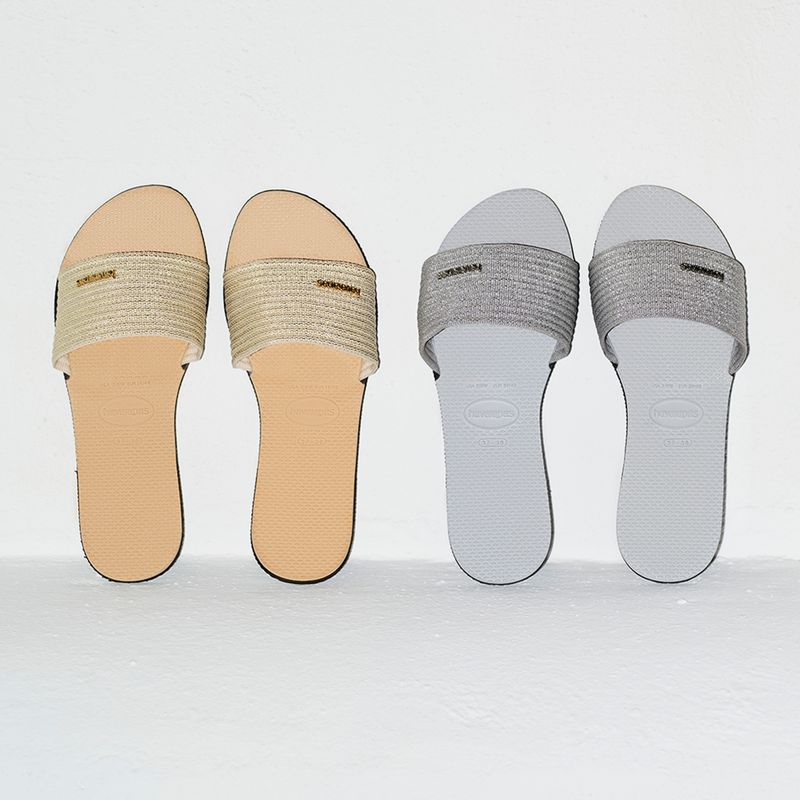 Klapki damskie Havaianas You Malta Metallic ice grey 17