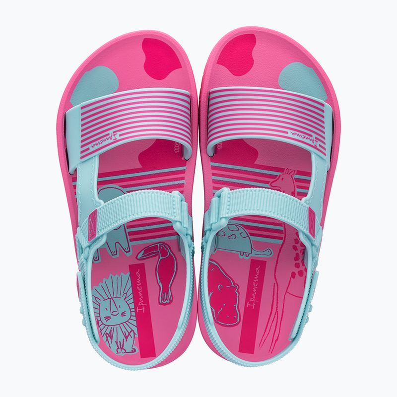 Sandały dziecięce Ipanema Recreio Papete Kids pink/green 10