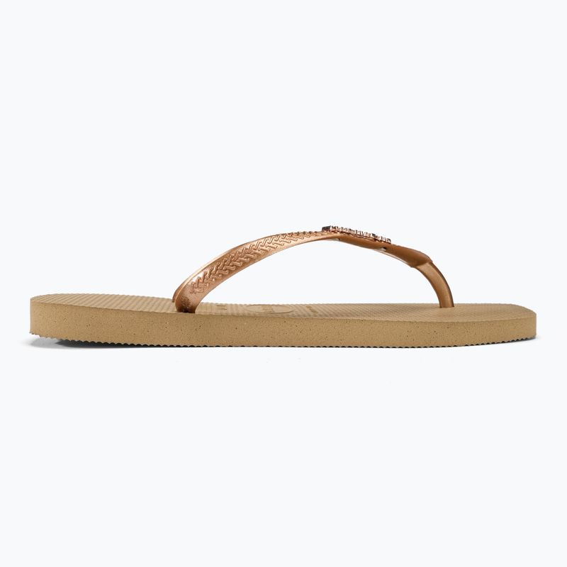 Japonki damskie Havaianas Square Logo Metallic rose gold / rose gold 2