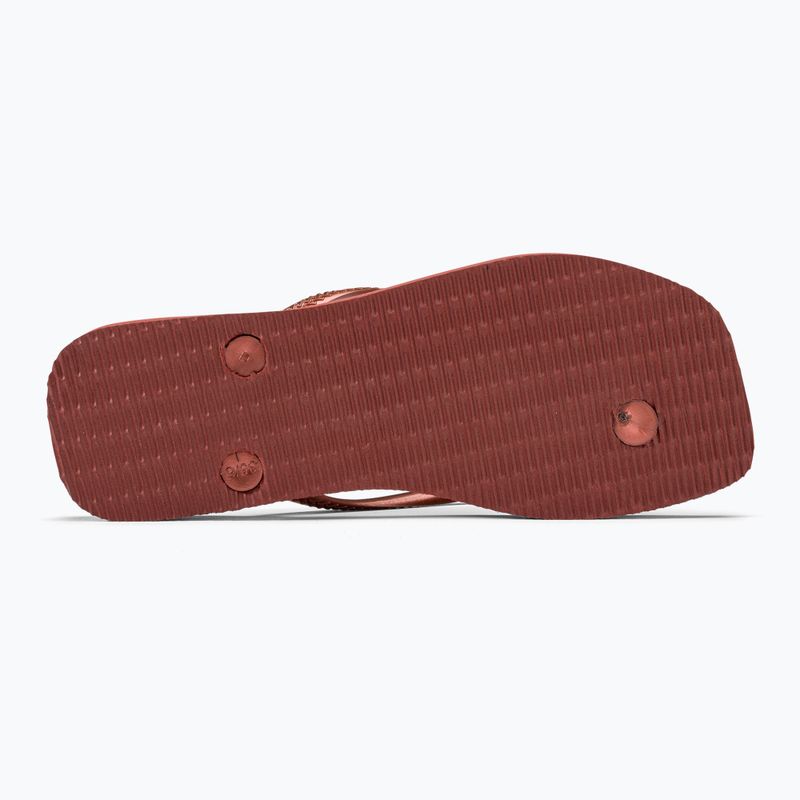 Japonki damskie Havaianas Square Logo Metallic mahogany 4