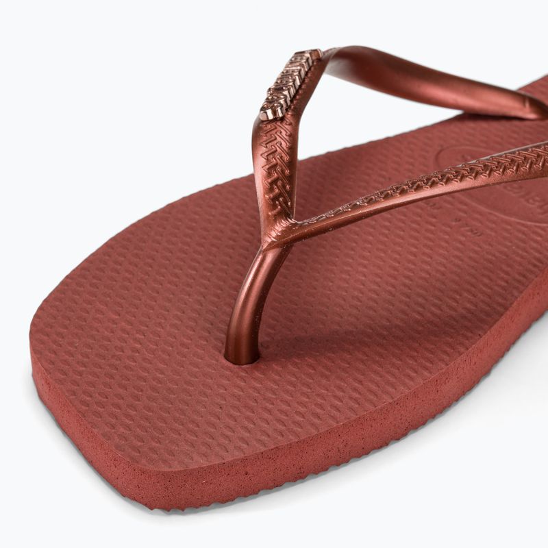 Japonki damskie Havaianas Square Logo Metallic mahogany 7