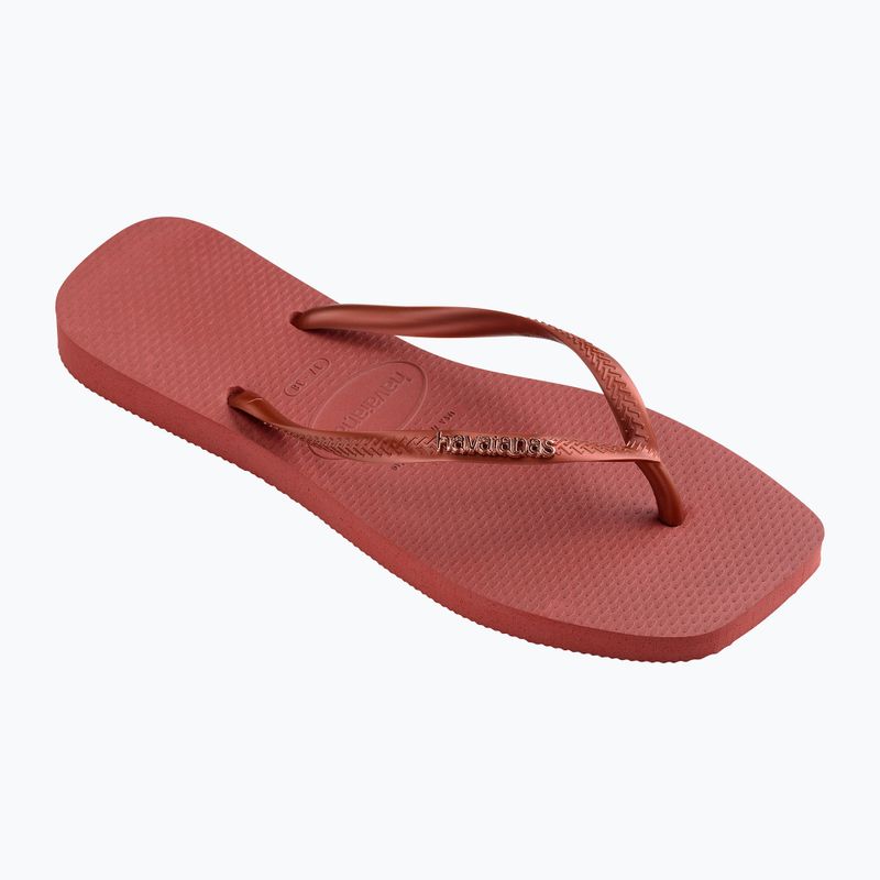 Japonki damskie Havaianas Square Logo Metallic mahogany 8