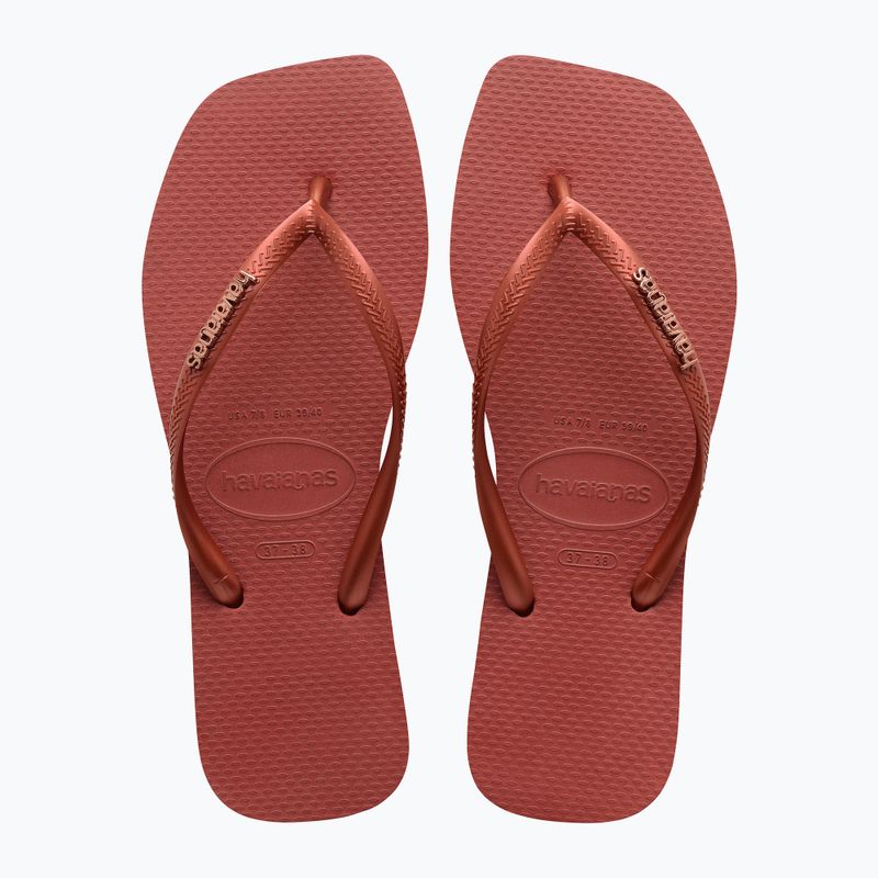 Japonki damskie Havaianas Square Logo Metallic mahogany 10