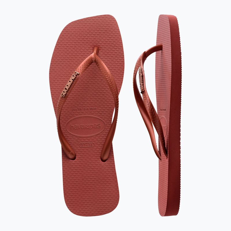 Japonki damskie Havaianas Square Logo Metallic mahogany 11