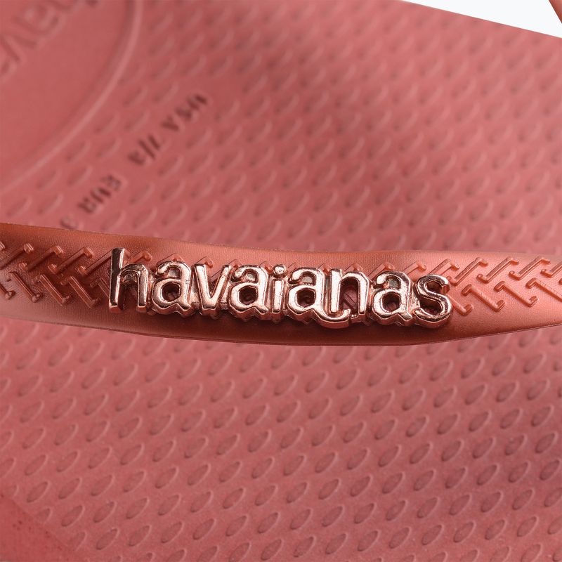 Japonki damskie Havaianas Square Logo Metallic mahogany 12