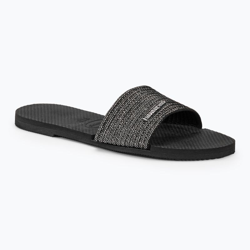 Klapki damskie Havaianas You Malta Metallic black