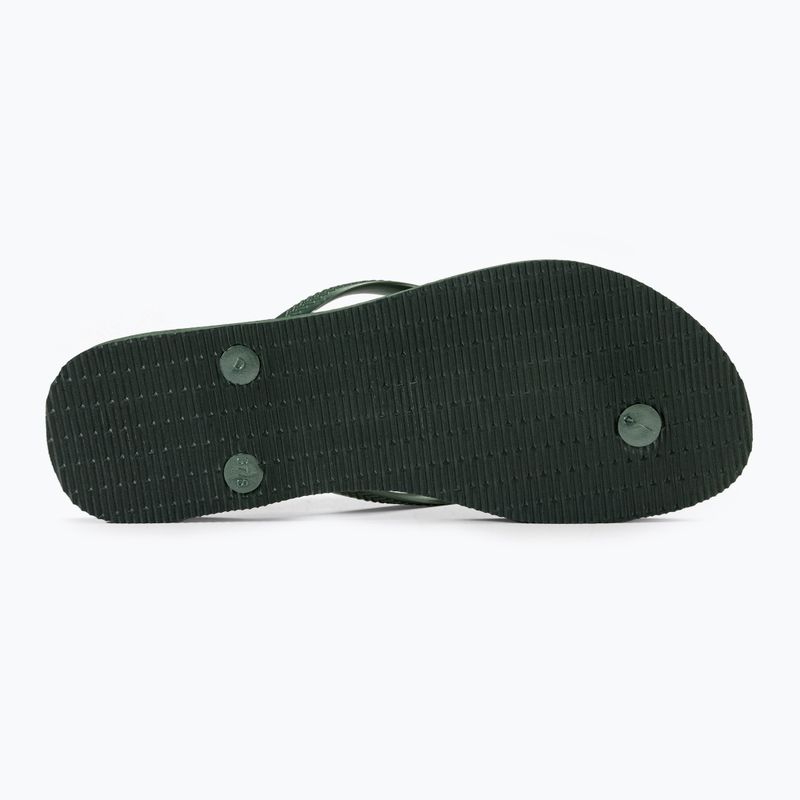 Japonki damskie Havaianas Slim Crystal Sw II olive green 5