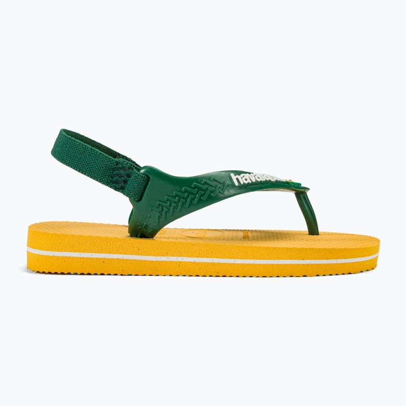 Sandały dziecięce Havaianas Baby Brasil Logo II pop yellow / amazon 2