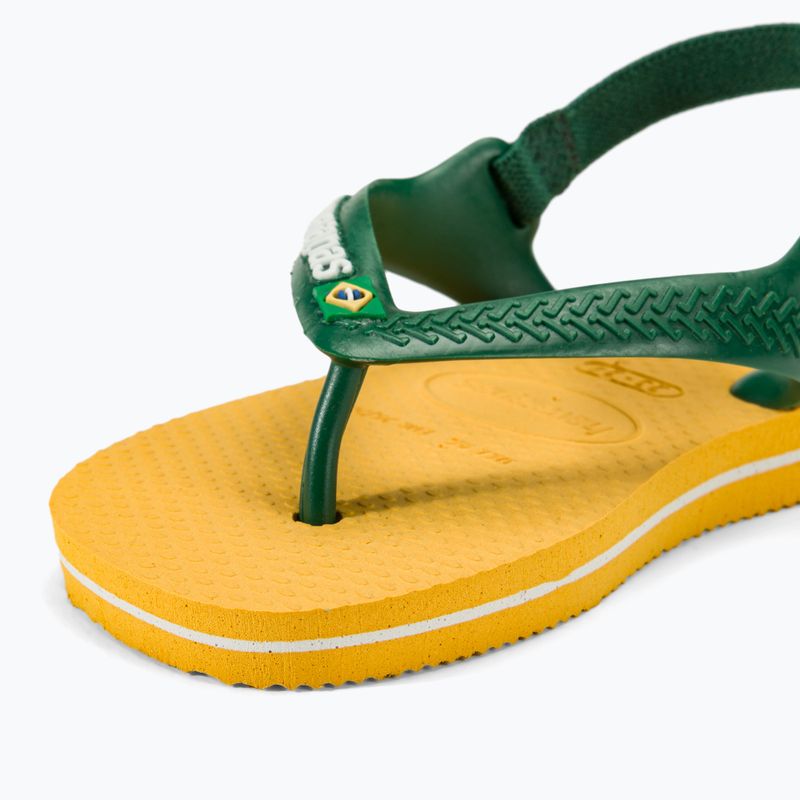 Sandały dziecięce Havaianas Baby Brasil Logo II pop yellow / amazon 8