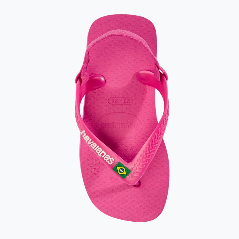 Sandały dziecięce Havaianas Baby Brasil Logo II pink flux / white 6