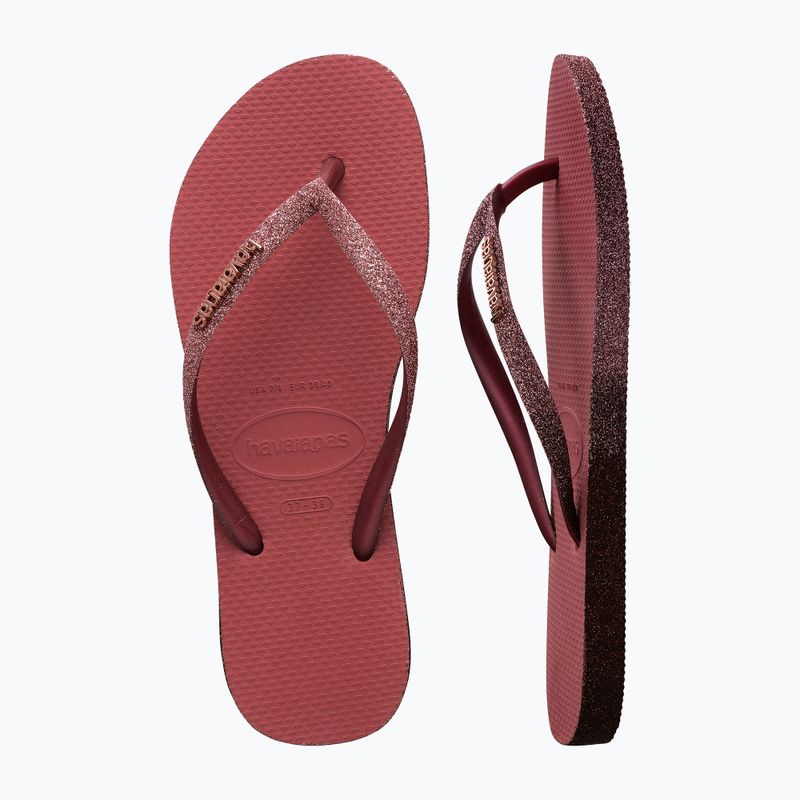 Japonki damskie Havaianas Slim Sparkle II pau brasil 12