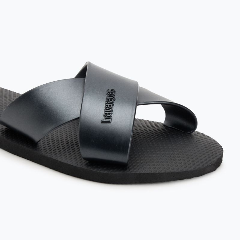 Klapki damskie Havaianas Aqua Metallic black 7