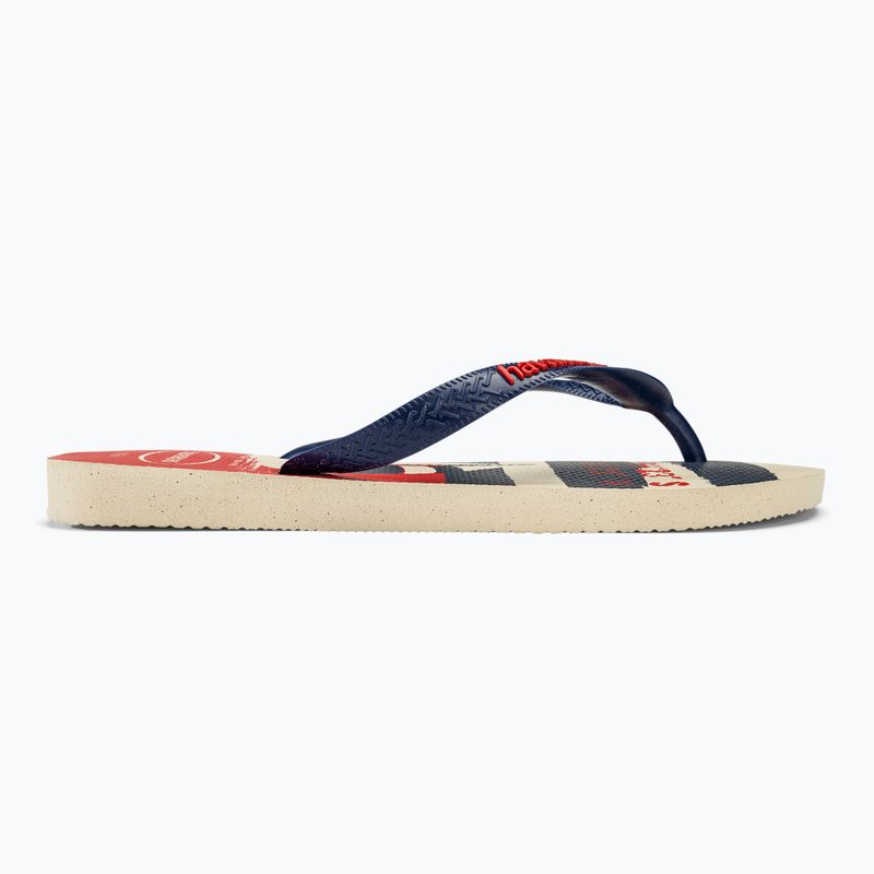 Japonki Havaianas Top Nautical beige straw / navy blue / ruby red 2