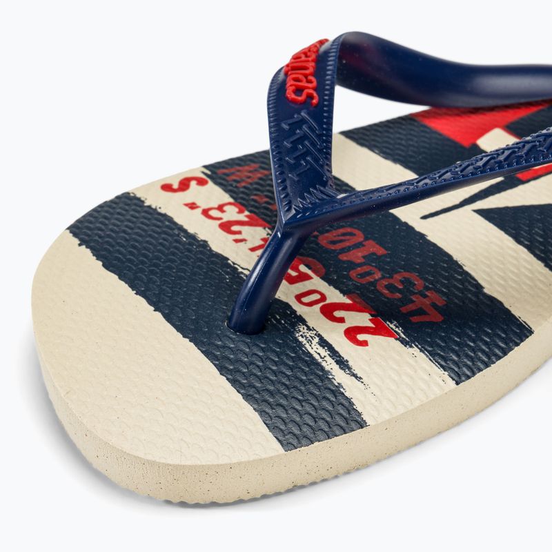 Japonki Havaianas Top Nautical beige straw / navy blue / ruby red 7