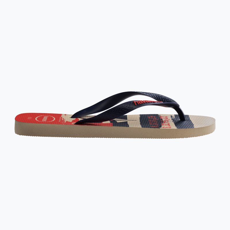 Japonki Havaianas Top Nautical beige straw / navy blue / ruby red 9