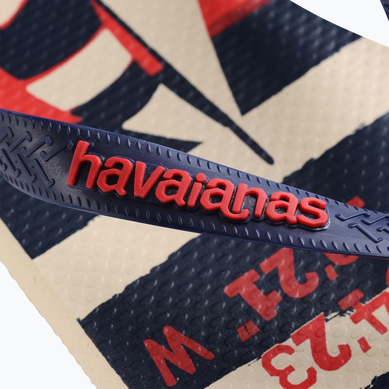 Japonki Havaianas Top Nautical beige straw / navy blue / ruby red 12