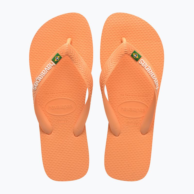Japonki Havaianas Brasil Logo peach 10