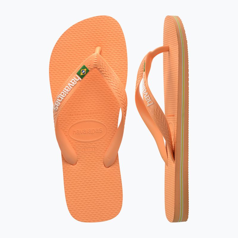 Japonki Havaianas Brasil Logo peach 11