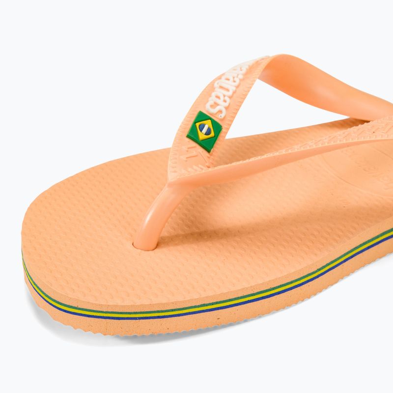 Japonki Havaianas Brasil Logo peach 7