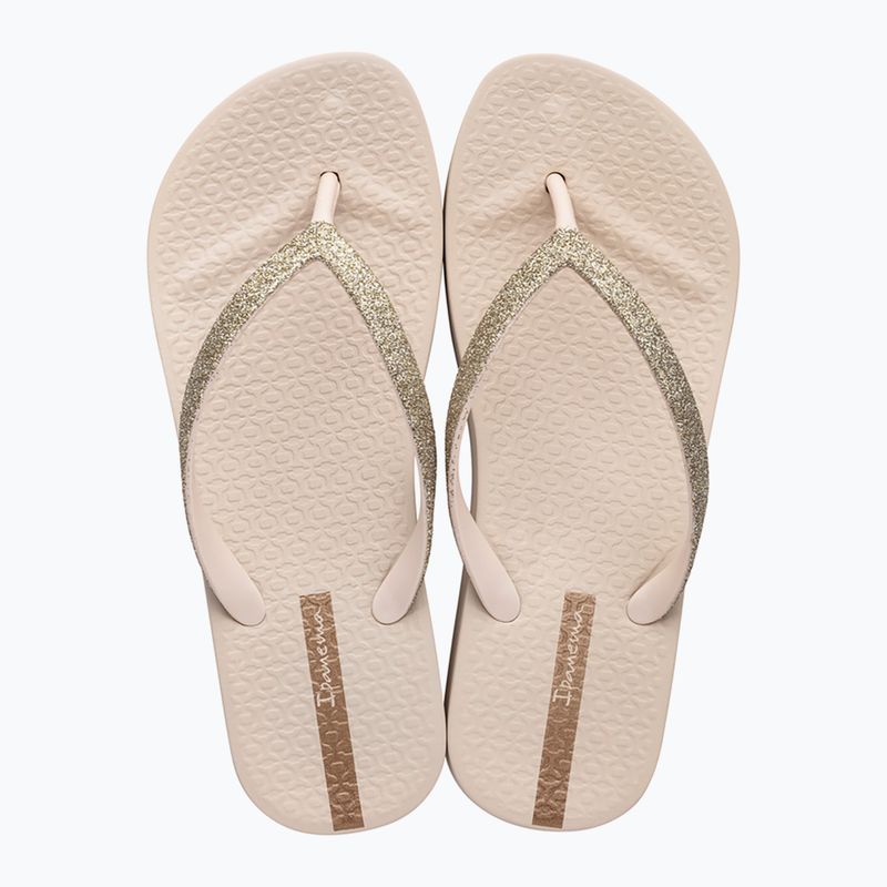 Japonki damskie Ipanema Mesh Chic Plat beige/glitter 2