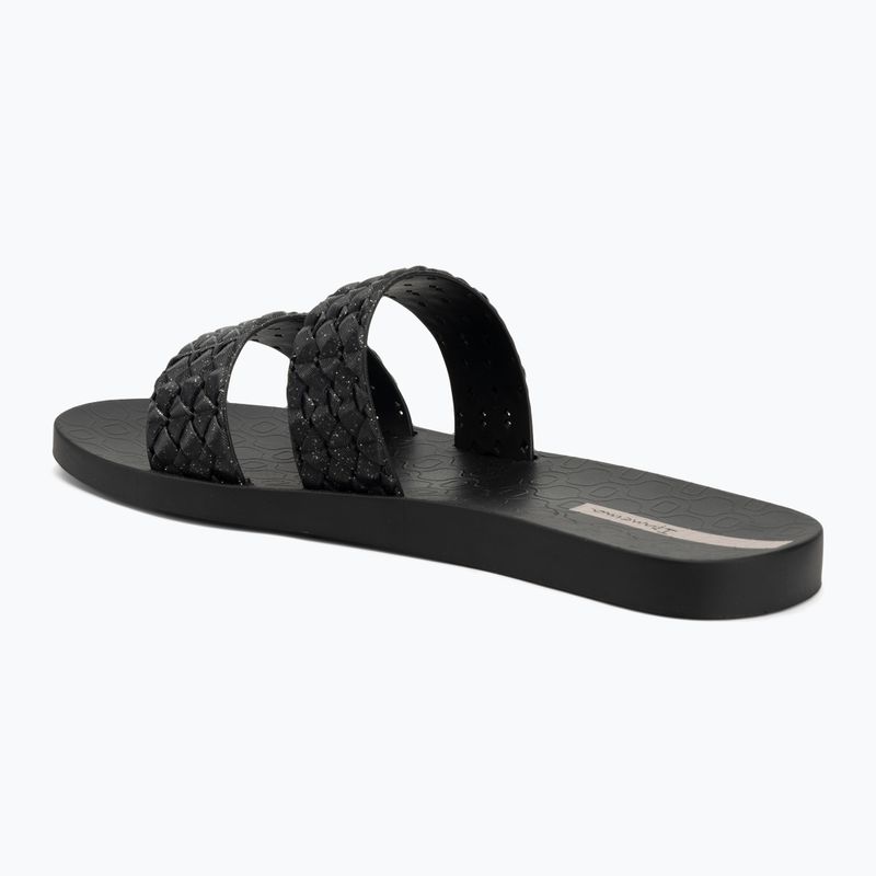 Klapki damskie Ipanema Renda II black/glitter black 3