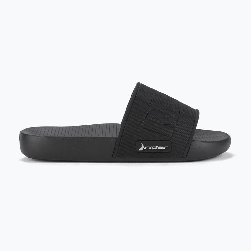 Klapki męskie RIDER Grid Slide black/black/silver 3