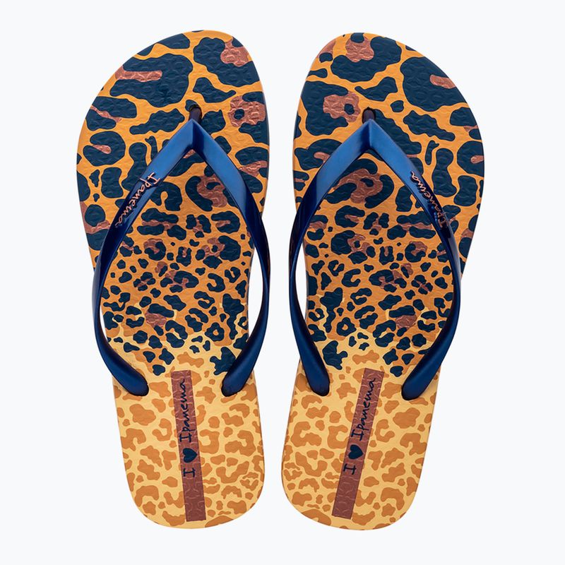 Japonki damskie Ipanema Animal Print VI yellow/pearly blue 2