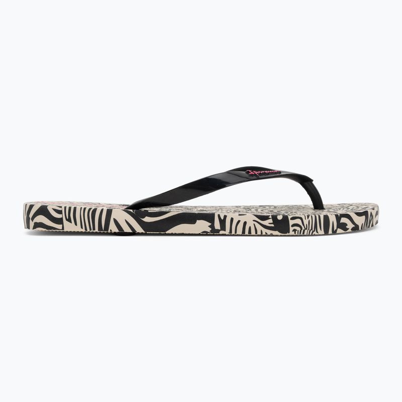Japonki damskie Ipanema Animal Print VI beige/black/pink 2
