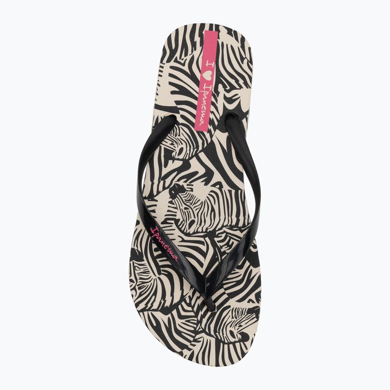 Japonki damskie Ipanema Animal Print VI beige/black/pink 5