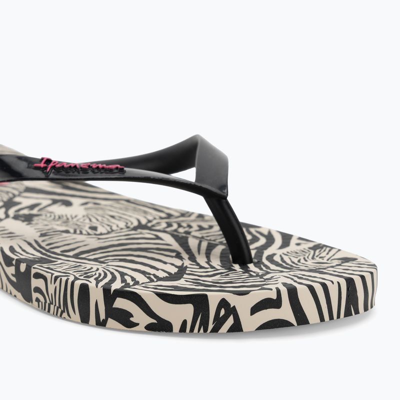 Japonki damskie Ipanema Animal Print VI beige/black/pink 7