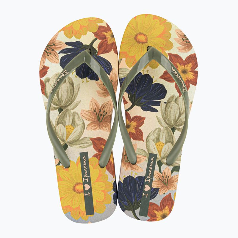Klapki damskie Ipanema Verao Tropical beige/green 2