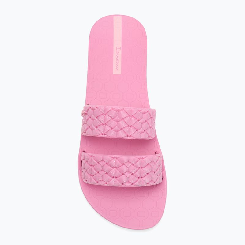 Klapki damskie Ipanema Renda II pink/pink/glitter pink 5