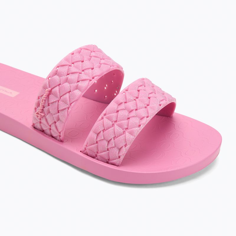 Klapki damskie Ipanema Renda II pink/pink/glitter pink 7