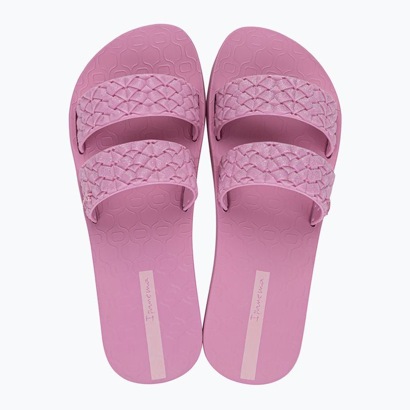 Klapki damskie Ipanema Renda II pink/pink/glitter pink 2